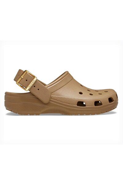 Crocs Classic Metallic Buckle Clog Black Unisex Slippers 213543_2Ey