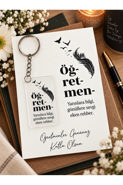 Desenor Concept Öğretmenler günü hediyesi 5 Adet Anahtarlık 24 Kasım Öğretmenime Hediye