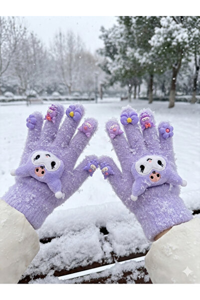EliraToka Flexible Lycra Knitted Children's Gloves with Children's Figures an...