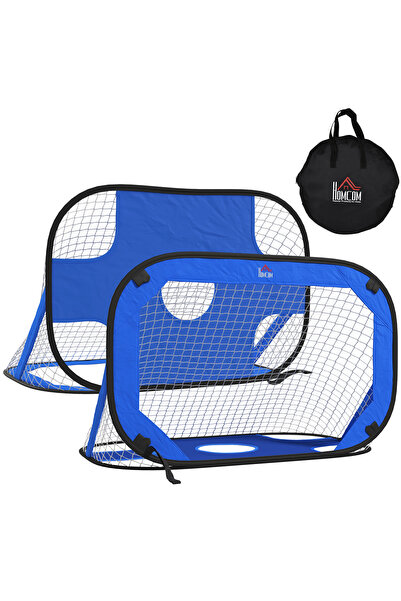 Generic Brand Poartă de fotbal, Poartă pop-up, Plasă portabilă, Set de 2 mini...