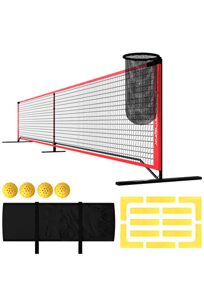 Generic Brand Set portabil de plasă de pickleball (sistem de 6,7m)