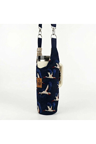 woodycord Handmade Stork Flask Cover Thermos Bag with Handle Model Quencher w...