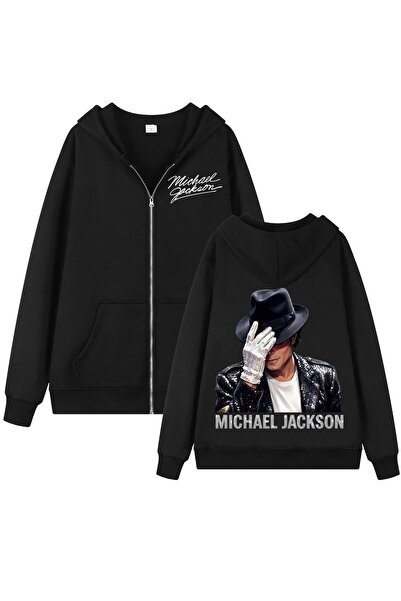 Vordevia Mj Michael Jackson Printed 3 Thread Zipper Cardigan Embroidered Over...
