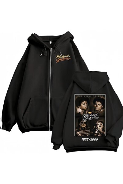 Vordevia Mj Michael Jackson Printed 3 Thread Zipper Cardigan Embroidered Over...