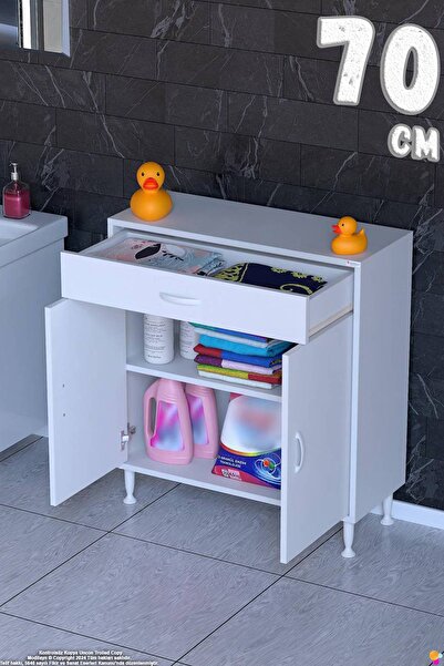 Modilayn EMİR 70 cm Çok Amaçlı 1 Çekmeceli 1 Kapaklı 1 Raflı 2 Bölmeli Dolap