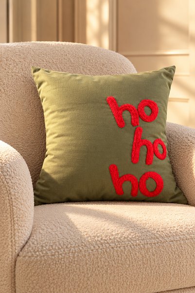 desicap New Year's Collection Premium Fabric Embroidered Decorative Throw Pillow Cover 1 Piece 43×43