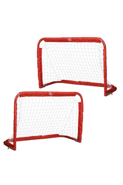 Generic Brand Set de poartă de fotbal, 2 mini-țări pliabile, cadru metalic, u...