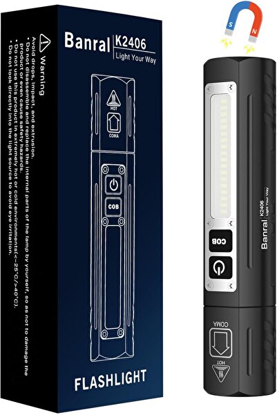 Banral Επαναφορτιζόμενος τακτικός φακός K2406 με LED με δυνατότητα ζουμ και ε...