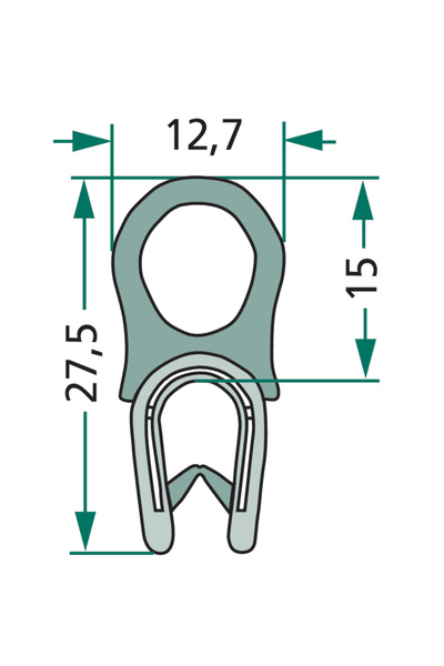 Granit Garnitură 5 m 1 mm 654A1117/5 GRANIT