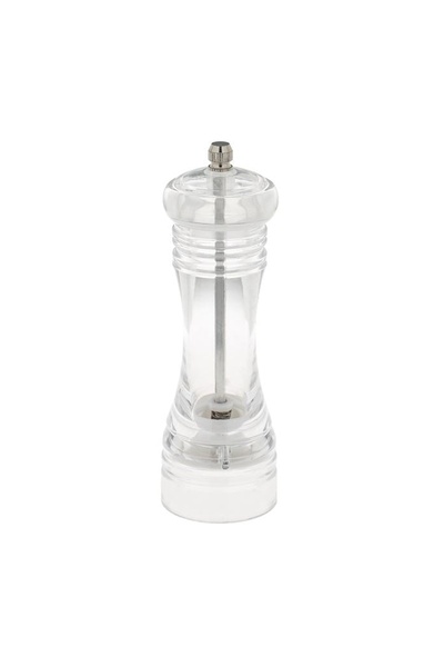 OEM Râșniță acrilică 5x16 cm, transparentă, lamă ceramică – pentru sare, pipe...
