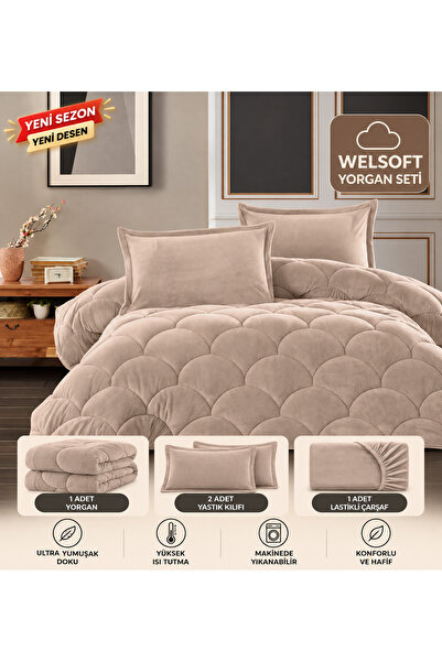 cs ilkim Çift Kişilik Premium Çift Taraflı Wellsoft Yorgan Seti – (Yorgan+Çar...