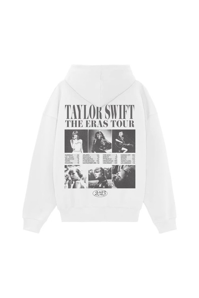 Vordevia Φούτερ από βαμβάκι με στάμπα Taylor Swift, 3 κλωστών, ριζωτό, oversized