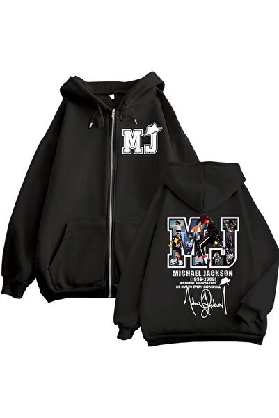 Vordevia Mj Michael Jackson Printed 3 Thread Zipper Cardigan Embroidered Over...