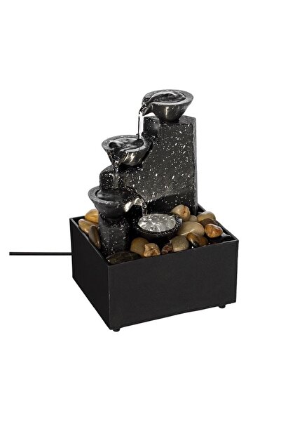 OEM Fantana Arteziana Decorativa cu LED, Scari & Pietre 11x9x17cm – lumină de...