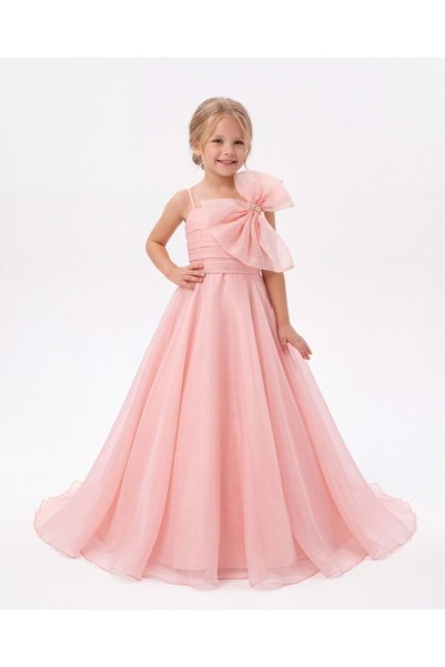 Mnk Baby&Kids Girl's Thasos Long Evening Dress M00873 Pink