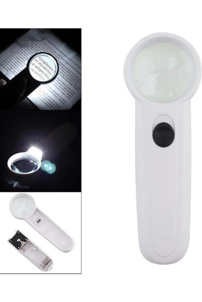 NW NessiWorld 15x multifunctional portable handheld magnifier with 2 led lights