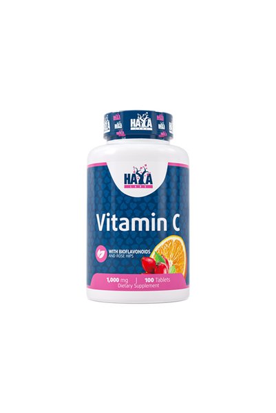 haya labs Vitamina C cu Bioflavonoide și Măceșe 1000 mg / 100 Comprimate