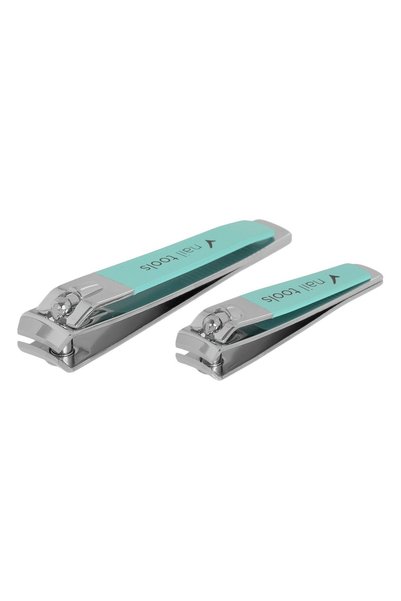 OEM 2 bucăți unghiere metalice verzi pentru manichiură și pedichiură cu pilă