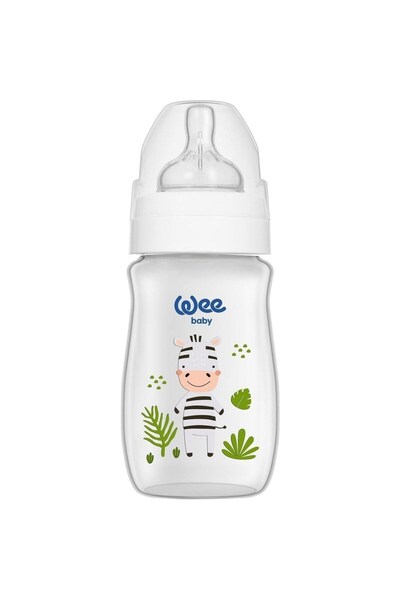 Wee Baby Wee 960 Safari PVC Biberon Geniş Ağızlı 0-6 Ay 250 ml