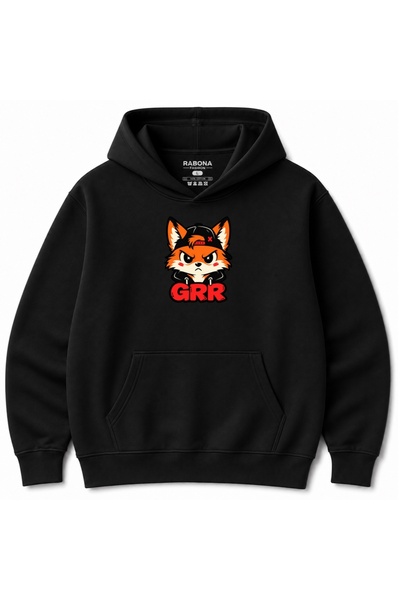 Rabona Fashion Street Grr – Θυμωμένη Αλεπού & Αστική Διάθεση – Φούτερ με Στάμπα