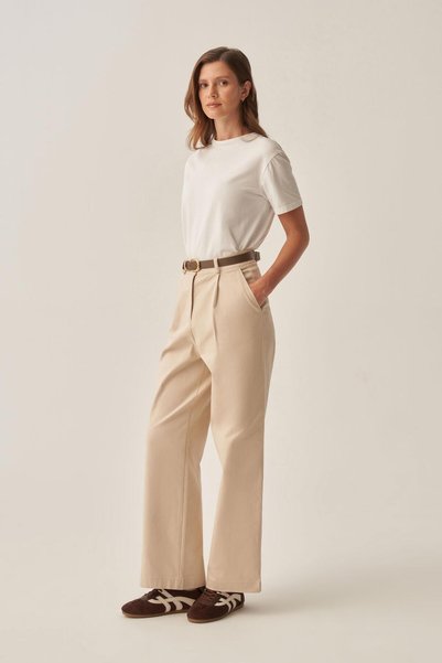 ALLDAY Gabardin Palazzo Pantolon
