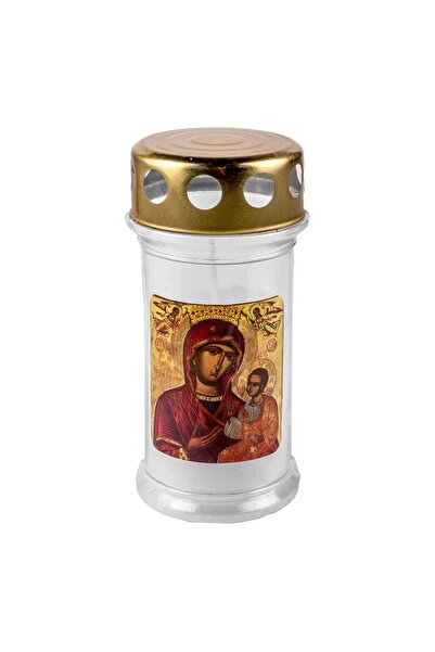 OEM Lumânare Decorativa Alba cu Imagine Maica Domnului & Capac Ø6x14cm – lumi...