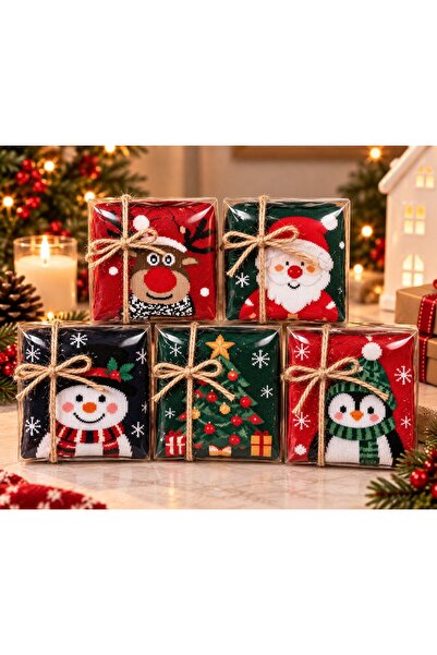 Masalsı Concept 5-Piece New Year's Gift Set Socks in Individual Boxes – Styli...