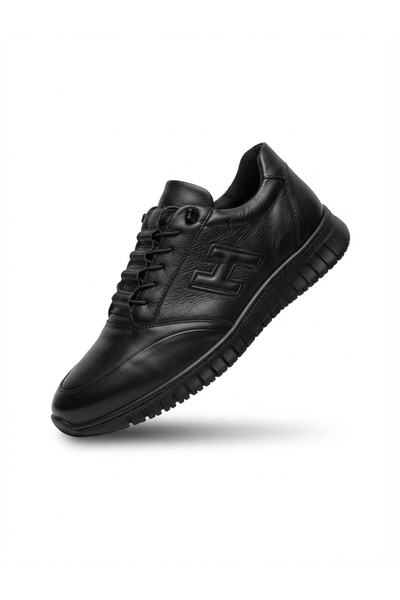 Elit Atc 002 Black Genuine Leather Orthopedic Non-Slip Sole Winter Men's Shoes