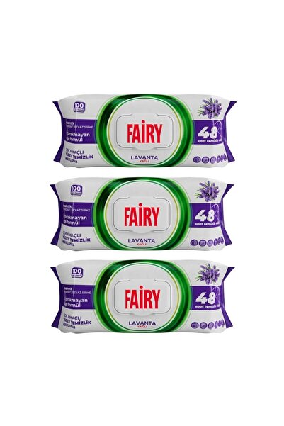 Fairy Șervețele umede cu bicarbonat de sodiu și lavandă, set de 3 bucăți, ext...