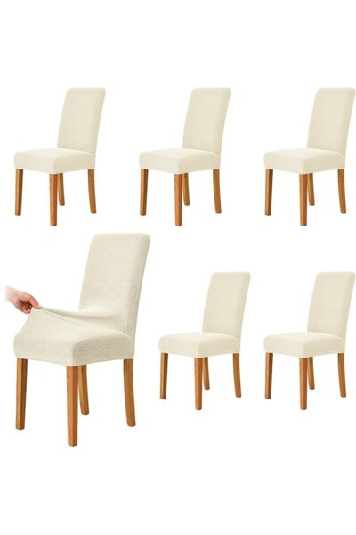 Morvena Picks Huse pentru scaune de dining - Set de 6 - Detașabile și lavabil...