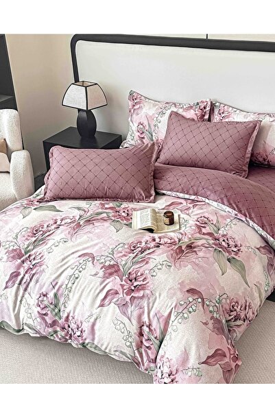 JOJO HOME Lenjerie de Pat 2 Persoane, Tip Finet, 6 Piese, Cearsaf cu Elastic,...