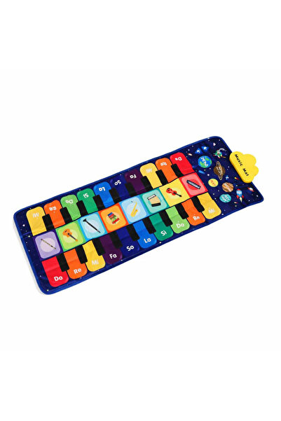 SOLLUXE Covoraș muzical interactiv tip pian pentru copii, 8 instrumente și 10 melodii, 126 × 46 cm