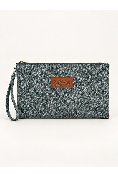 Kadın Fermuarlı El Çantası Şık Desenli Günlük Clutch Çanta Organizer Çanta