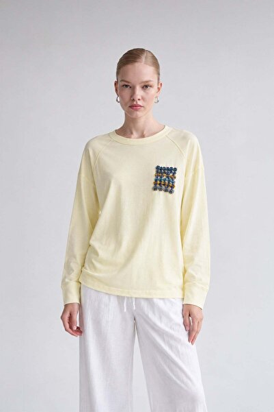 Levidor Two Thread Thin Sweatshirt Light Yellow