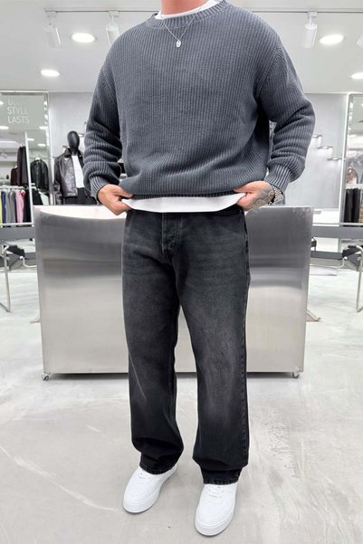 HAFKAGİYİM Füme Soft Degrade Premium Baggy Pantolon