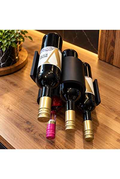 Generic Brand Suport pentru sticle de vin imprimat 3D – design modern ondulat...
