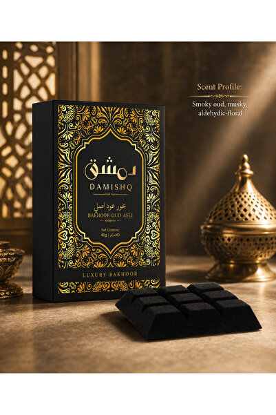 DAMISHQ Oud Asli Premium Bakhoor Arabic Incense 40g – 9 Pieces