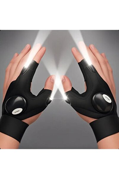 Morvena Picks Mănuși fără degete cu lanternă LED, gadget cu lumină de noapte,...