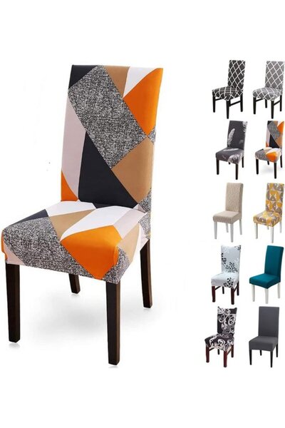 Morvena Picks Huse pentru scaune, set de 6 piese, elastice, detașabile, lavab...