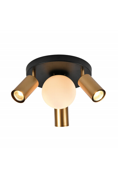 Klausen Ceiling light Spike KL164004, 4xGU10/E14, matte white+black+gold, IP20,