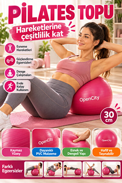 OpenCity 30 cm Pilates lopta Šarena mini lopta za vežbanje Fitnes Joga Ravnot...