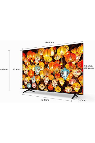 TCL تلفزيون ذكي 65 بوصة P71L بتقنية QLED ودقة 4K (موديل 2026)، شاشة QLED مع نظام Google TV، معالج AiPQ، تقنية الذكاء الاصطناعي، Dolby Vision، HDR10+، نطاق ألوان DCI-P3 بنسبة 93%، نظام صوت Dolby، تقنية DTS Virtual X، ميزة Game Master - 4K 65P71L