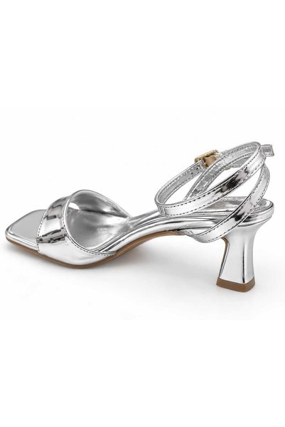 solebydilhan Women's Ankle Strap Square Toe Thick Heeled Stylish Sandals