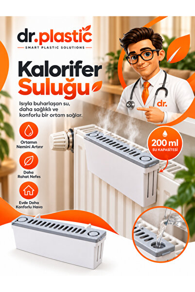 dr.plastic 200 ml Kalorifer Suluğu Petek Üstü Oda Nemlendirici Su Haznesi