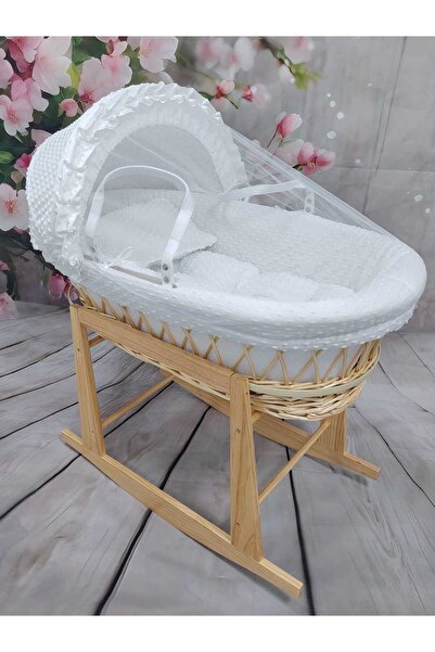 Trend Baby Kids سلة موسى للمواليد مع قاعدة هزازة