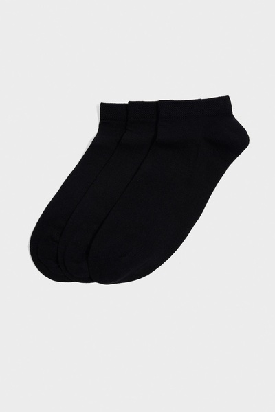 DeFacto Men's Seamless 3-Piece Bamboo Booties Socks C0109Axns