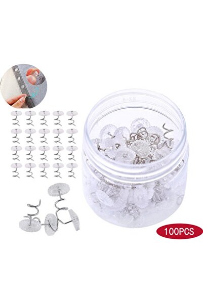 Morvena Picks Pachet de 100 de ace cu cap transparent pentru volane de pat și...