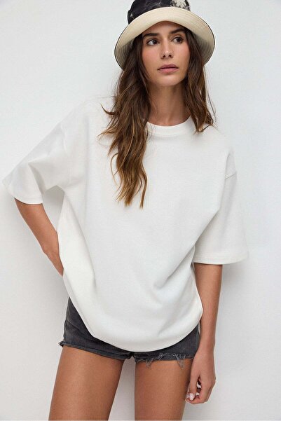 No Matter What Tricou oversize cu efect decolorat