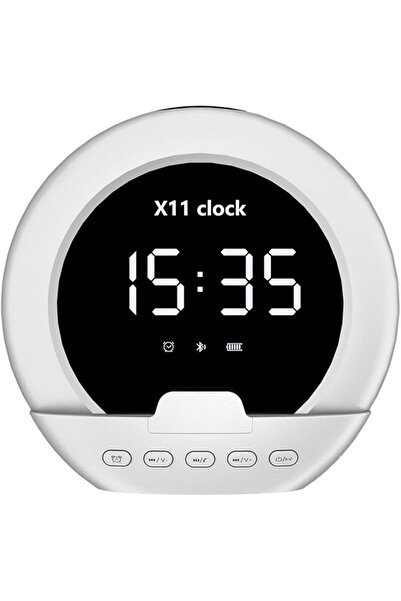 Morvena Picks Ceas deșteptător cu boxă wireless, ceas de noapte portabil, box...