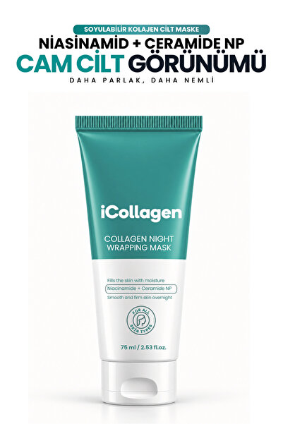 icollagen Soyulabilir Kolajen Maske - Cam cilt görünümü